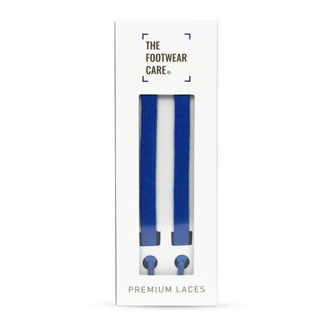 THE FOOTWEAR CARE DARK BLUE 8MM FLAT COTTON LACES - The Footwear Care