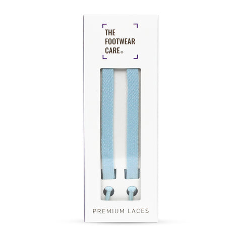 THE FOOTWEAR CARE LIGHT BLUE 8MM FLAT COTTON LACES - The Footwear Care