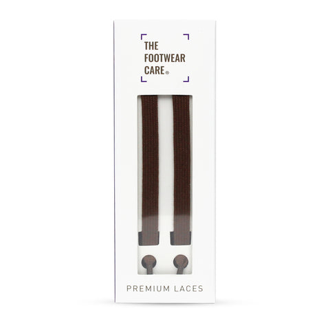 THE FOOTWEAR CARE BROWN 8MM FLAT COTTON LACES - The Footwear Care