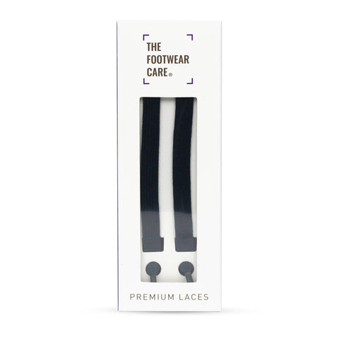 THE FOOTWEAR CARE NAVY 8MM FLAT COTTON LACES - The Footwear Care