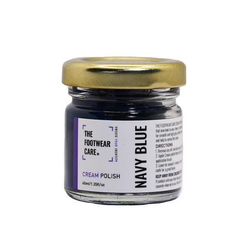 The Footwear Care Navy Blue Cream Polish - The Footwear Care