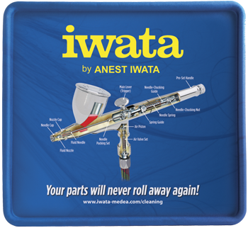 IWATA - AIRBRUSH COMPONENT WORK CLEANING LARGE MAT - The Footwear Care